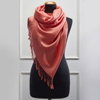 Πασμίνα Μονόχρωμη Αιγαίον Coral